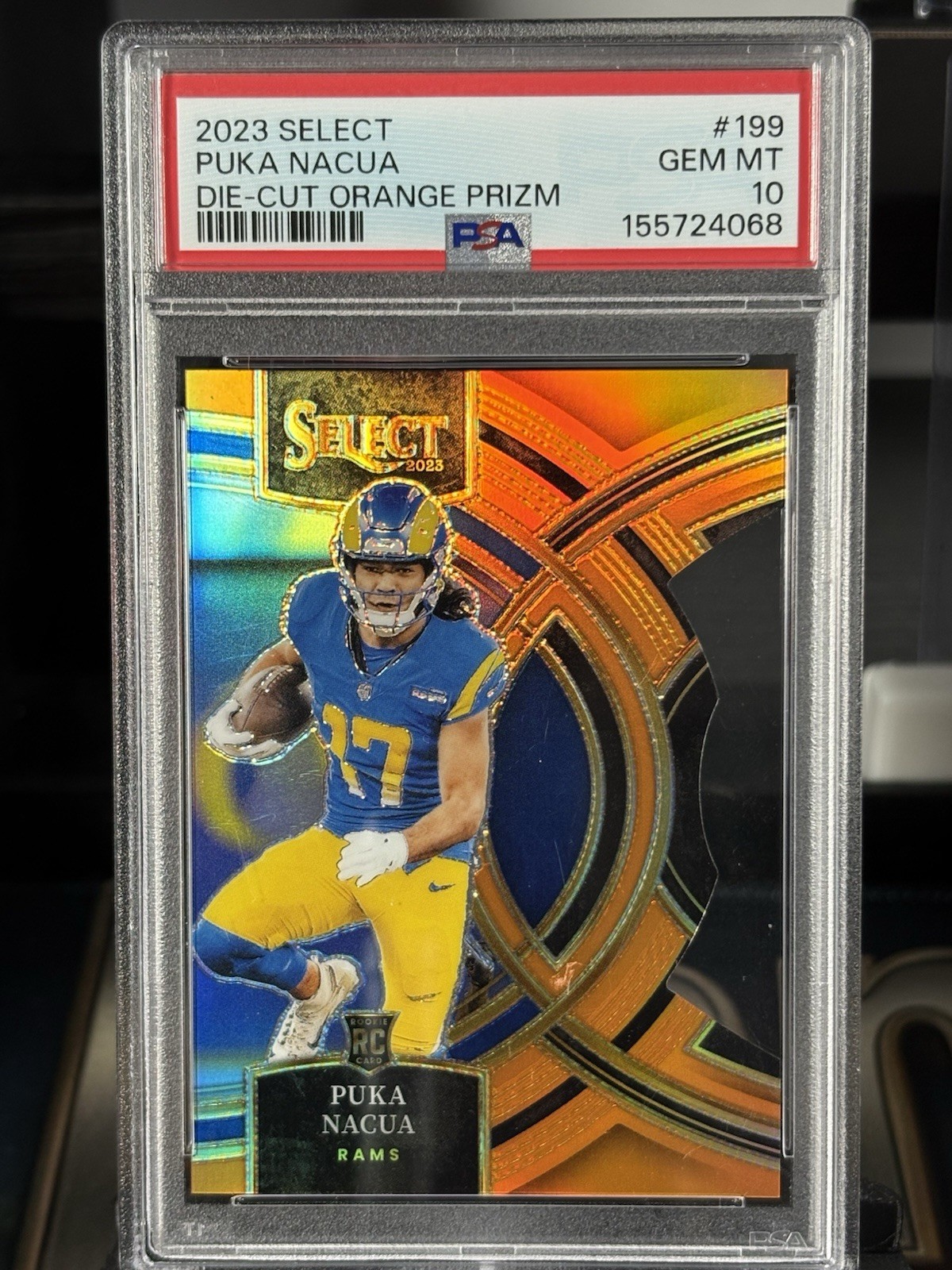 Puka Nacua Panini Select #199 Orange Die Cut