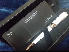 [New wz/Box]S.T.Dupon Liberte Pearly White lacquer Twisted Ballpoint Pen(465600)