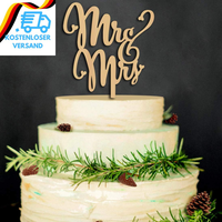 Mr & Mrs Cake Toppers,Hochzeit Kuchen Topper Holz Tortentopper Party Hochzeitsge