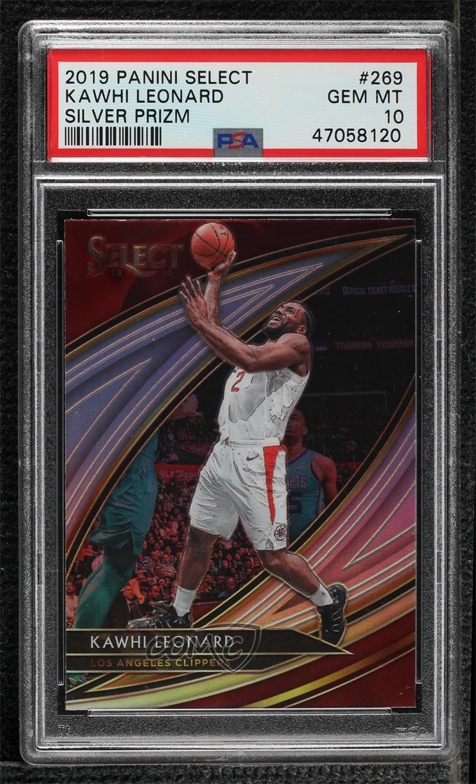 2019 Panini Select Courtside Silver Prizm Kawhi Leonard #269 PSA 10 GEM MT 01su