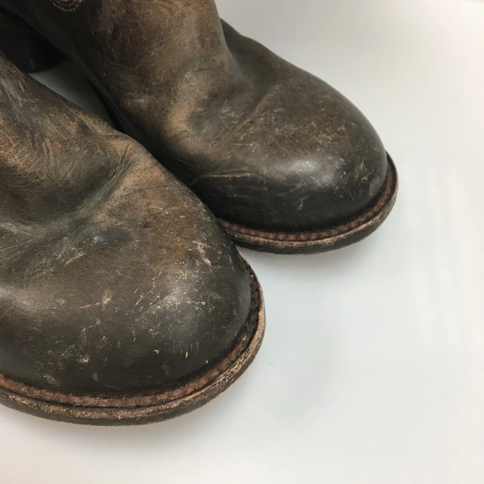 Freebird на Стивен Аспен ботинки 8 женщин коричневый кожаный колена Western ковбой - Изображение 3 из 4