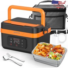 Cordless Heated Lunch Box Self Heating Food Warmer Portable Electric Food Heater