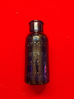 VINTAGE 6'' COBALT BLUE BROMO SELTZER MADE IN USA GLASS BOTTLE