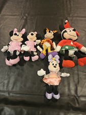 Lot of 5 -Minnie Mouse plush. 1- 13" and 4 -9" plush.