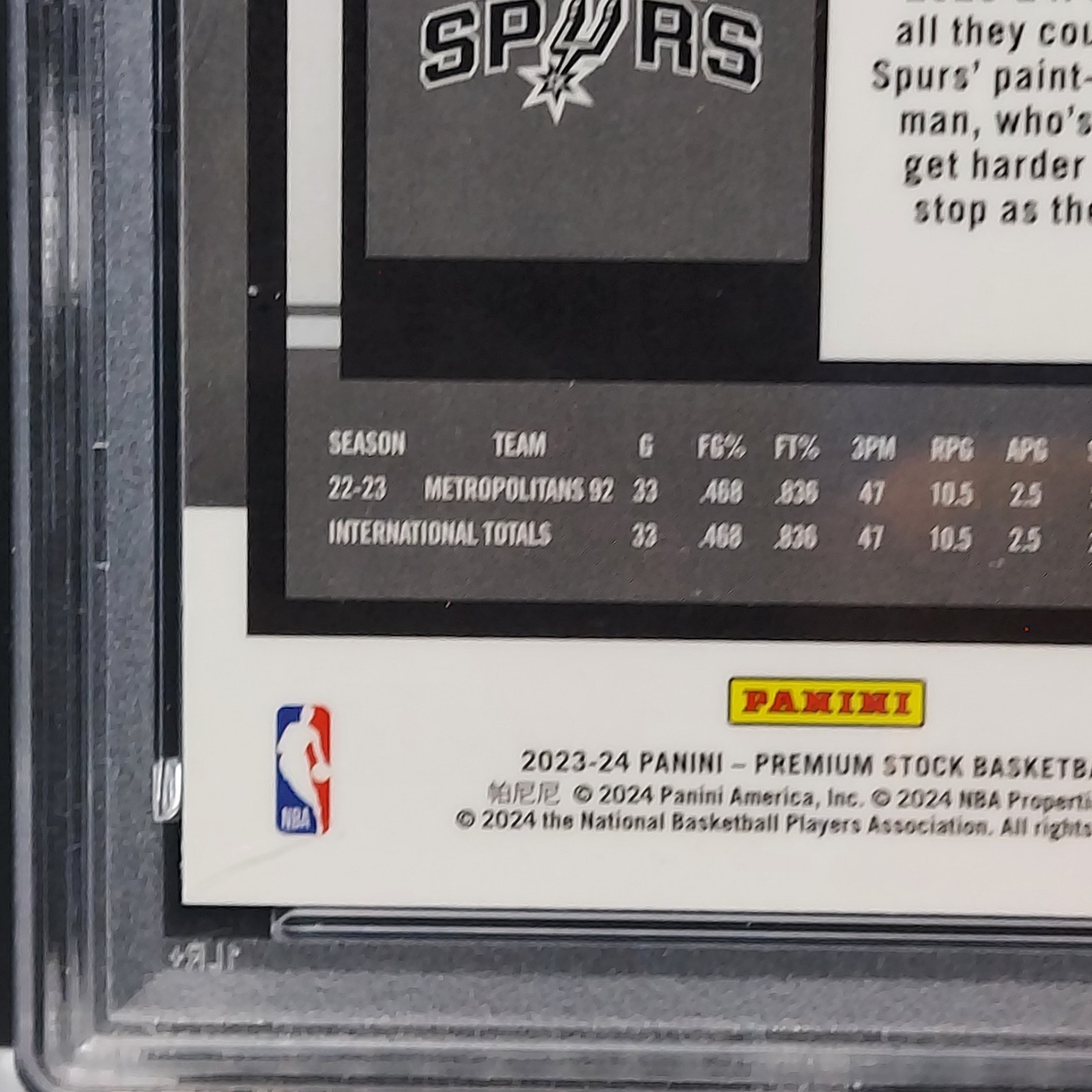 2023-24 💥Victor Wembanyama RC's💥/Premium Stock PSA 9 NMt./IGX GemMt 10 view 10