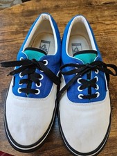 Old Skool Vans Era Classic Color Block Canvas Sneakers Blue,White,Teal Men 10