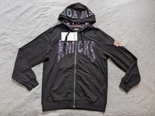 New York Knicks Hoodie Sweatshirt Mens Large Black NBA Basketball Full Zip NYC