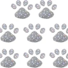 Dog Paw Print Stickers Decals, Bling Rhinestone Sticker Paw Sticker Animal Footp