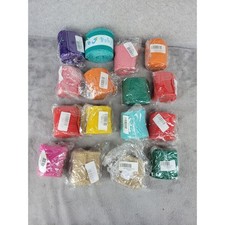 16pc Burlap Ribbon Rolls Crafting Wedding Party Decor Assorted Colors