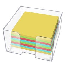 Acrylic Sticky Note Holder, Clear Acrylic Notepad Holder for 3" x 3" Sticky N...