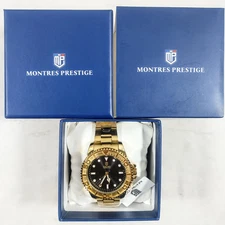 Invicta Montres Prestige Men's Gold/Blue Watch 43mm MPW-0263 New!