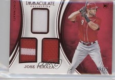 2016 Panini Immaculate Trios Red 6/25 Jose Peraza #IT-JP 0s3