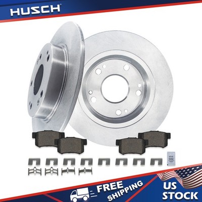 For Honda Civic Acura ILX CSX Disc Rear Brake Rotors Ceramic Brake Pads Kit