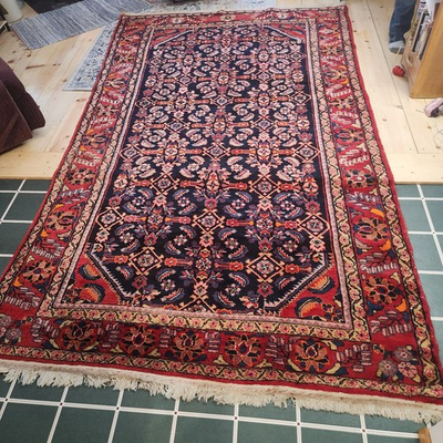 #ad #ad Vintage Hand Made Bukharin Wool Red Large Carpet 78x138quot; 20th Century $1200.00
