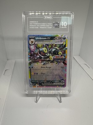 DEFECTIVE Pokmon Umbreon ex  Prismatic Evolutions Stamp 060131 TAG 10 GE G3D