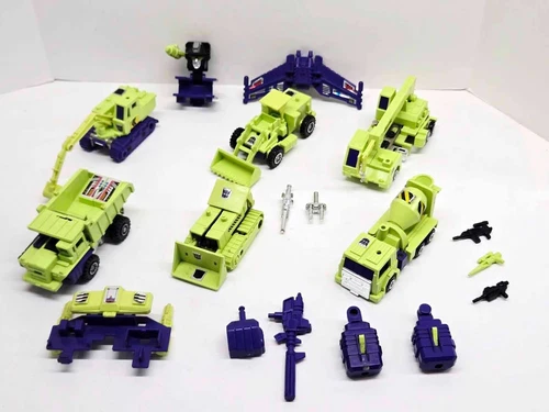 New ListingVintage Takara 1984 TRANSFORMERS G1 Constructicon DEVASTATOR w/ Accessories Lot