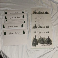 TRADITIONAL CLASSIC 8 CHRISTMAS  Trees Paper Magic Group  GREETING CARDS NEW