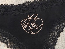 Peach Butt Grab Cheeky Panties Anniversary Honeymoon Bridal Shower Gift