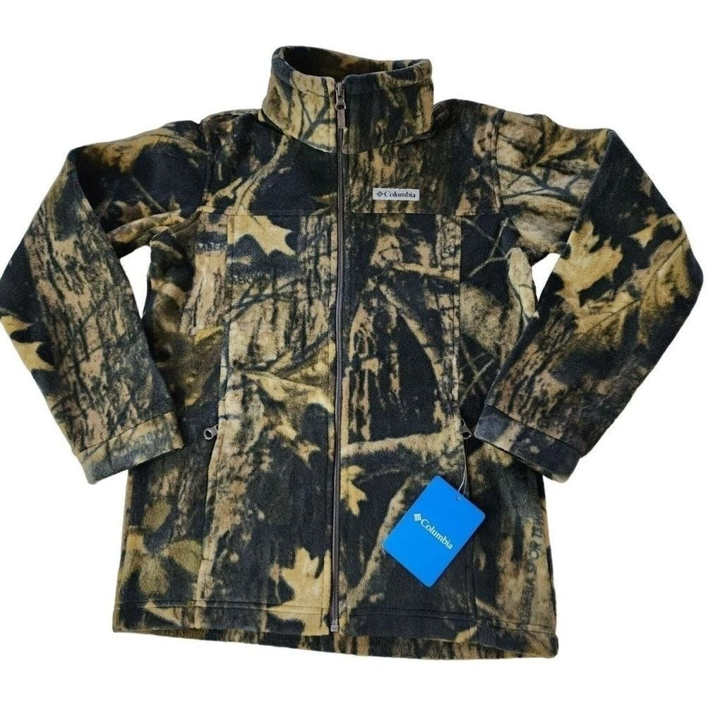 Columbia Boys Fleece Jacket Zing III Timberwolf Printed Size Youth XL Enfant TG