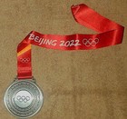 2022 Beijing China Winter Games Commemorative Silver Medallion 3.5" X 5/8" 11 oz — photo 3