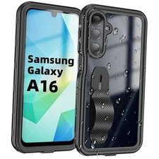 for Samsung Galaxy A16 5G Case,IP68 WaterproofBuilt-in Screen Protector Black