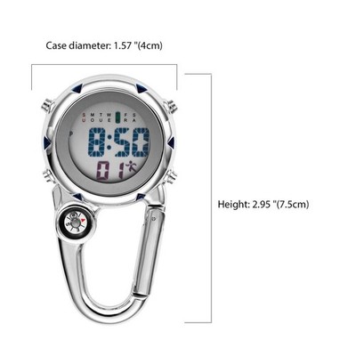 Multi-function Outdoors Clip-On Carabiner Backpack Mountaineering Digital Watch