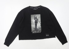 Womens UK Size S The Addams Family Black Pullover Sweatshirt