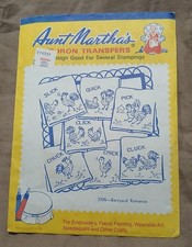 Vintage Aunt Martha's Hot Iron Transfers 3305 Barnyard Romance