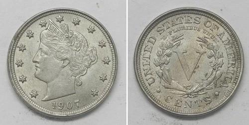 1907-P Liberty Nickel — photo from the most recent tracked eBay sale