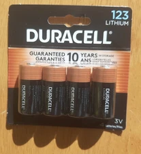$6.99  (4 pack), Duracell 123 Specialty High-Power Lithium Batteries Exp. 3/2034