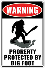 8" X 12" Aluminium Bigfoot Metal Sign - Funny Sasquatch Gift for Bigfoot Lovers,