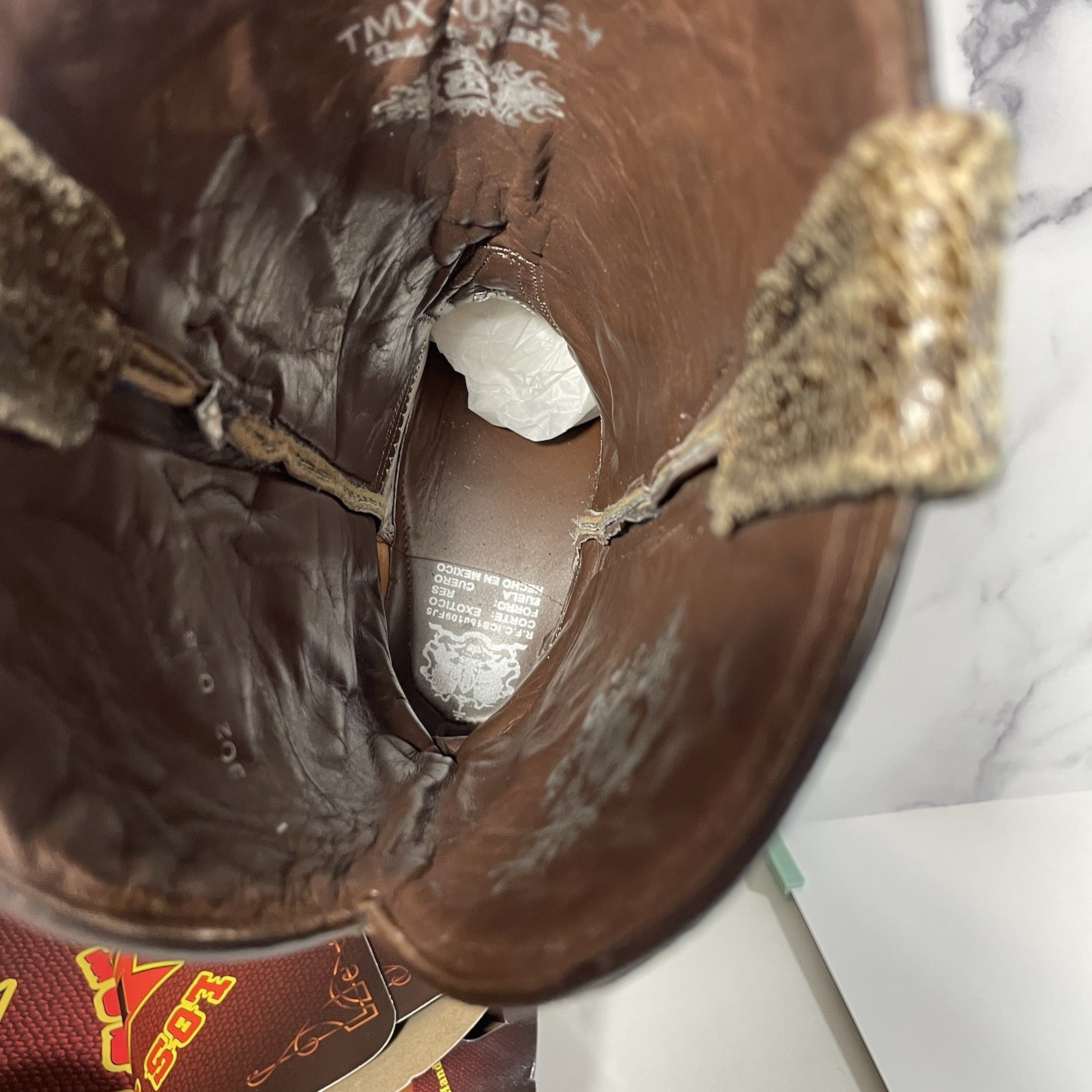 Tanner Mark Exotic Leather Python Matte Natural B… - image 9