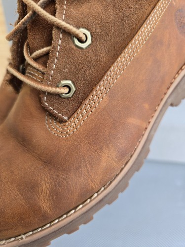 Timberland Teddy Fleece Leather Ankle Boots Fold-Down UK Size 3.5 - Picture 19 of 23