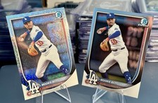 2 2025 Bowman Chrome Mookie Betts #26 Cards - Mojo Refractor & Chrome Base LA