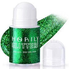 Roll on Green Body Glitter Gel for Face Hair St Patricks Day Halloween Party