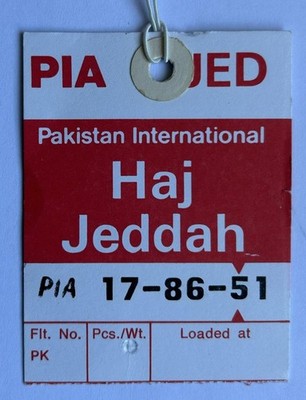 PIA - Pakistan International Airlines Haj Kofferanhänger nach Jeddah, Saudi Arabien