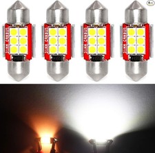 Super Bright DE3175 LED White Bulb 500 Lumens 3030 6-SMD Festoon 1.25" 31mm DE30