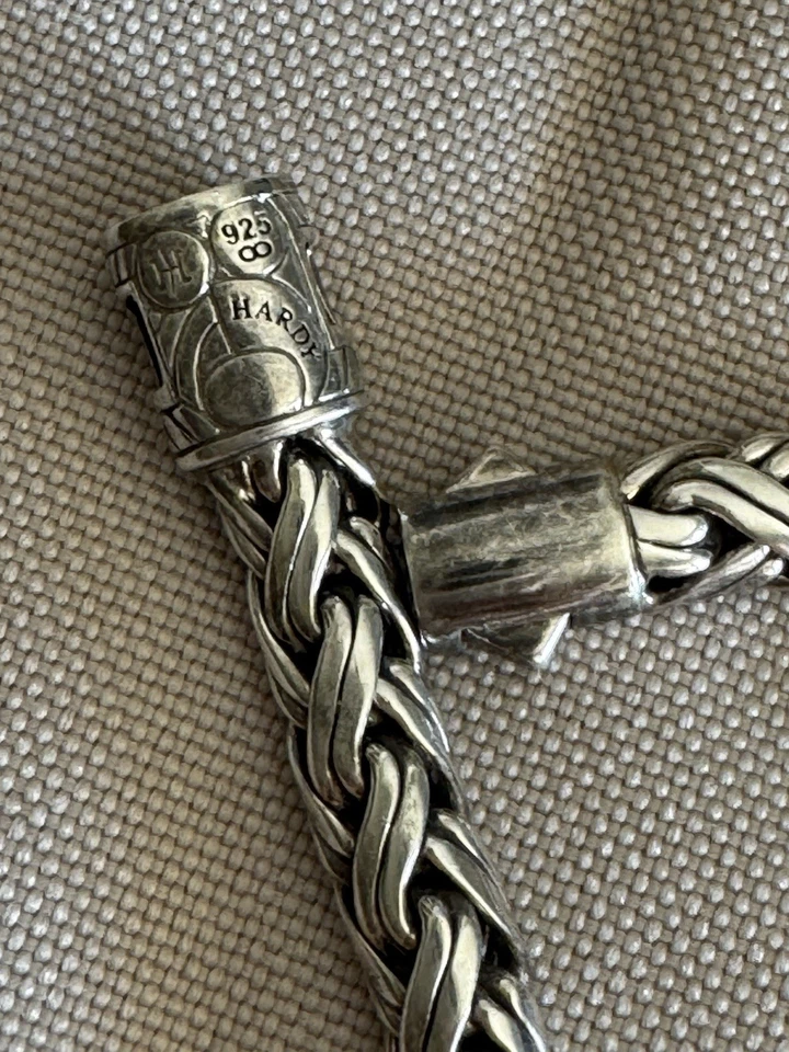 JOHN HARDY STERLING SILVER 925 BLUE TOPAZ WEAVE BRACELET - Image 3 of 4