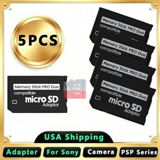 5PCS Micro SD SDHC TF Memory Stick MS Pro Duo Adapter Card Reader For Sony PSP