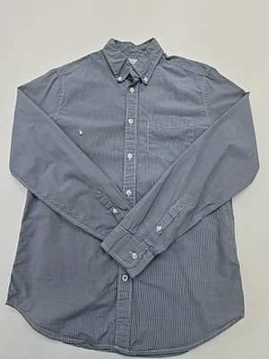 Chemise classique décontractée boutonnée GAP garçon taille S à carreaux bleus... - Photo 1/4