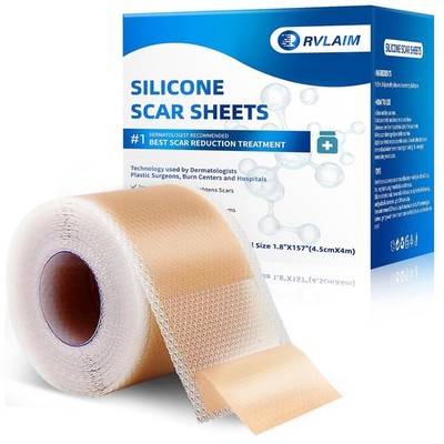 Silicone Scar Sheets, Silicone Scar Tape(1.8  x 157  Roll 4M), Silicone Scar She