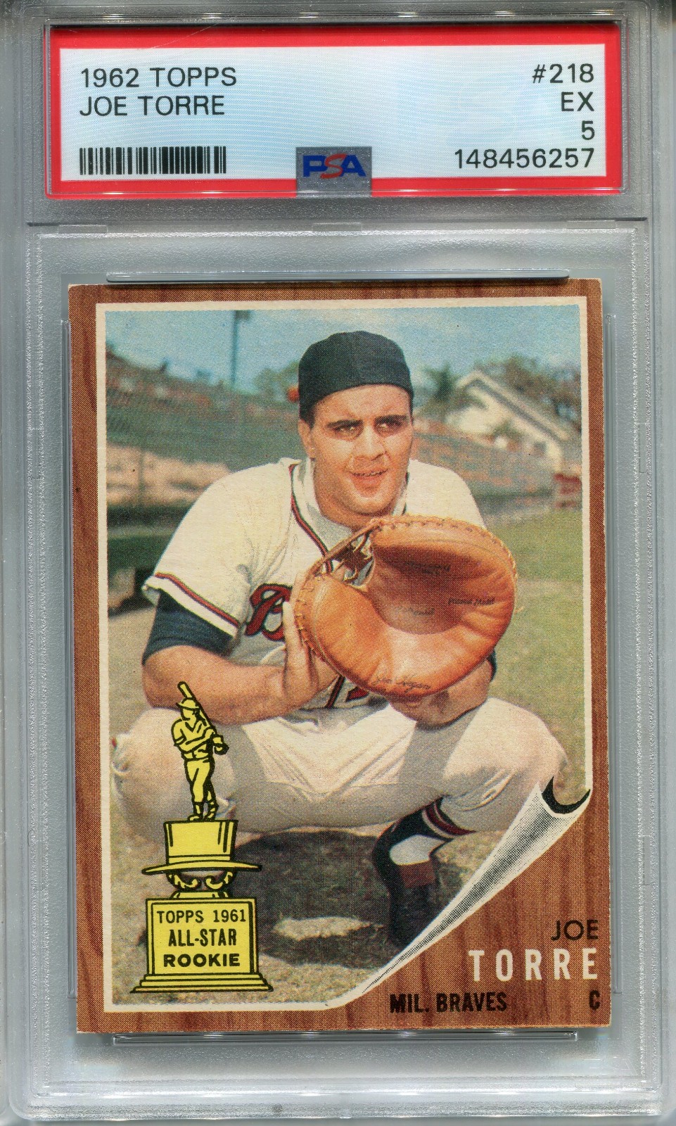 1962 Topps #218 Joe Torre Rookie PSA 5 EX Milwaukee Braves