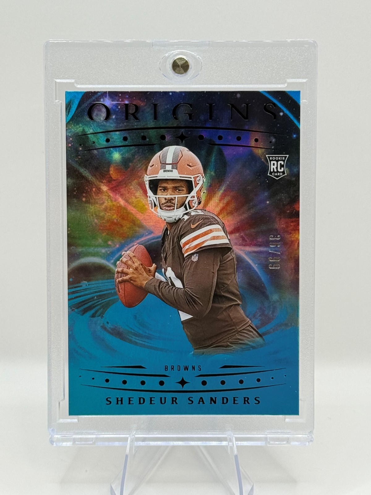 2025 Panini Origins - Rookies Shedeur Sanders #107 Blue /99  Browns RC
