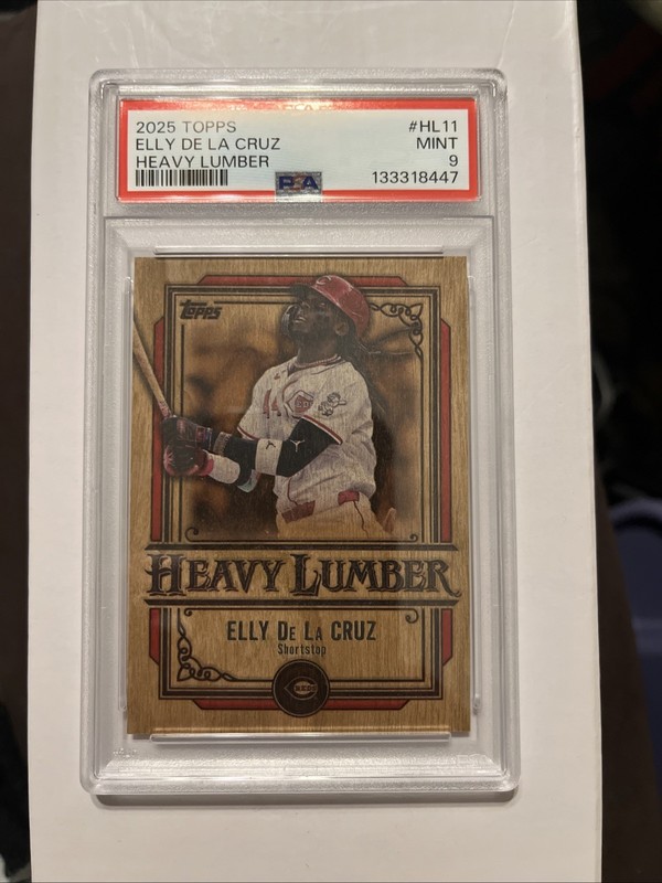 ELLY DE LA CRUZ MINT PSA 9 2025 TOPPS HEAVY LUMBER  #HL-11 CINCINNATI REDS ⚾️ 🔥