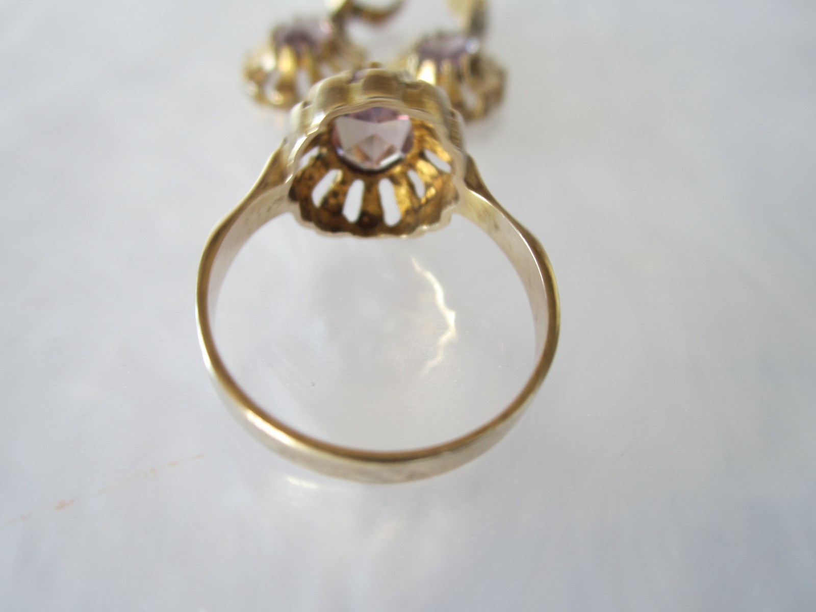 BEAUTIFUL VINTAGE SOLID 14K SOLID GOLD SAPPHIRE E… - image 16