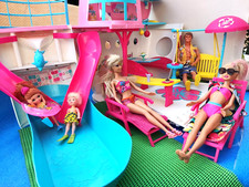 BARBIE bateau yacht de croisière Mattel #3209 - accessoires, complet BE+ poupées