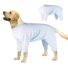 Moda Cachorro Gato Abrigo Ropa para el hogar Disfraces Rayas Mascota Perro Mono Pijama Ropa