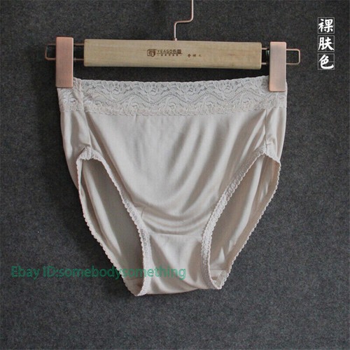 Lujo Damas Naturaleza Calzoncillos de Seda Knickers Bragas Ropa Interior Encaje Lencería M-XXL - Imagen 17 de 22