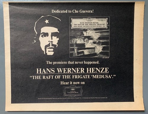 HANS WERNER HENZE 1969 vintage ADVERT RAFT OF THE FRIGATE MEDUSA Che Guevara - Picture 3 of 3