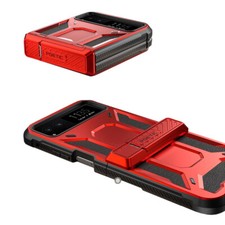For Motorola Moto Razr 2023 Case Rugged Shockproof Protective Cover Metallic Red
